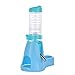 Guardians Hamster Water Bottle, Little Pet Automatic Drinking Bottle with Food Container Base Hut Hanging Water Feeding Bottles Auto Dispenser for Small Animals(125ml,Blue)