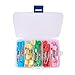 BENECREAT 1 Box(100pcs) 2 Inch Assorted Color Plastic Head Safety Pins Baby Safety Pins Diaper Pins Plastic Head Cloth Diaper Nappy Pins