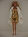 Stunning Short White Fur Coat and Gold Sequined Mini Dress Made to Fit Barbie Doll