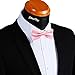 Mens Adjustable Neck Solid Bow Ties Pre Tied Pink