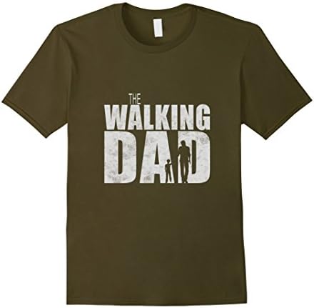 Men's The Walking Dad Cool TV Shower Tshirt Large Olive