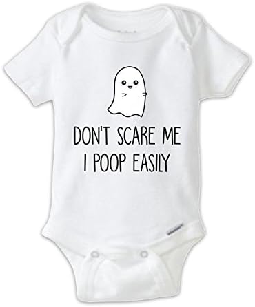 Juju Apparel Cute Ghost Baby Bodysuit, My First Halloween Onesie, Don't Scare Me