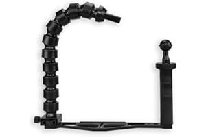 LIANQIAN Underwater Camera Handle Tray Holder, Bracket with 10 Inch Light Arm Flex Arm, Lightweight Aluminum Tray/Grip for Underwater Camera Case (TS-11)