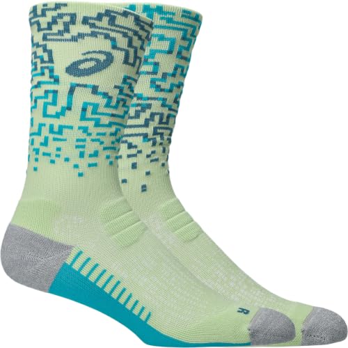 [アシックス] アクセサリ RUN SOCK CREW ILLUMINATE YELLOW/FOGGY TEAL L