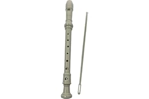Vange Soprano Recorder Instrument for Kids Beginner, Baroque Fingering, C Key, 3 Piece with Cleaning Kit, Thumb Rest, Bag, Fi