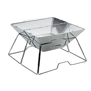 AceCamp Houtskoolgrill, draagbare vouwgrill, campinggrill, tuinfeest, BBQ, roestvrij staal, (andere maten)