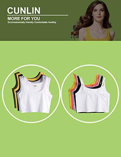 cunlin Crop Top Cami Camisole Summer Women Sexy Slim Sleeveless Spaghetti Strap Tank Top White S - Thumbnail 7