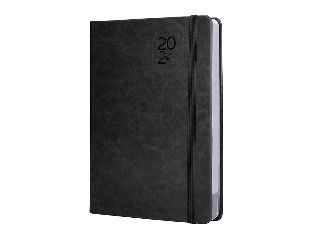 Liderpapel Mykonos Bound Diary 15 x 21 cm 2024 Day Page Black Paper 70 g