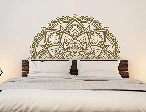 Mandala Decal Master Bedroom Wall Decor- Half Mandala Car Decal Window Decal Sticker Boho Hippie Yoga Indian BedHead