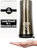 Lasting Coffee Leak Proof Dishwasher Safe Double Wall Insulated Stainless Steel Travel Mug, 16 oz (Metallic Black)