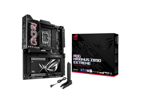 ROG Maximus Z890 Extreme Gaming Mainboard Sockel Intel LGA 1851 (E-ATX, Advanced AI, DDR5, NitroPath DRAM, WiFi 7, 3X PCIe 5.0 M.2, 1x PCIE 4.0 M.2, 2X Thunderbolt 5, DIMM Flex)