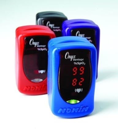 Nonin 9590-BL Onyx - Oxímetro de pulso para dedo, color azul.