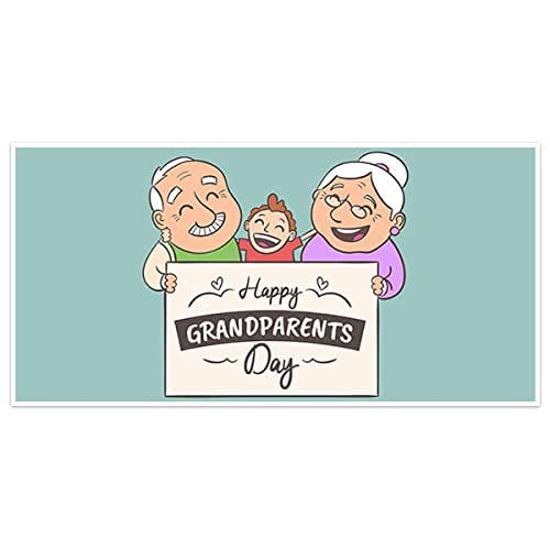 Amazon Com Kid With Grandparents Happy Grandparents Day Banner