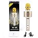 Wireless Bluetooth Karaoke Microphone, MIANOVA Bluetooth Microphone Machine for Kids , Portable Microphone and Speaker System for Home KTV Outdoor Family Party Music,for iOS & Android Smartphon (Gold)