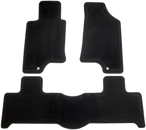 qualitykeylessplus New Original Factory Genuine OEM Floor Mats 2006-2010 Hummer H3 + H3T Black Ebony Set