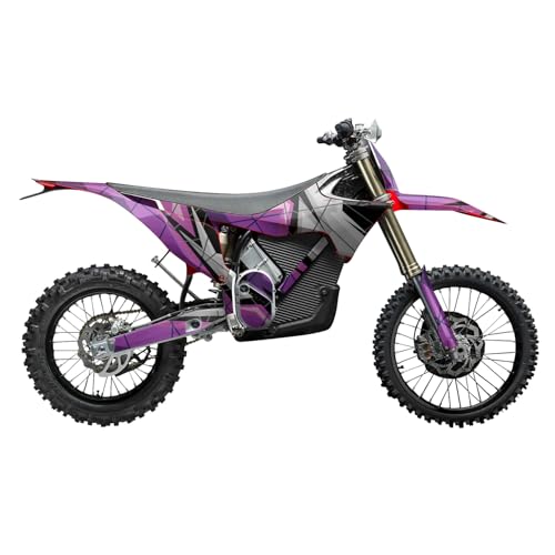 Stark Varg MX 2023-2025 Graphics Kit Wrap - Polygon Grunge Magenta - Varg MX Sk…