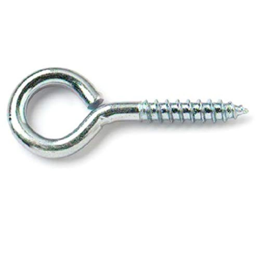 Merriway BH06521 (10 Pcs) Screw-In Eye BZP Steel 100 x 7.5 mm - Pack of 10 Pieces