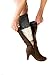 Valshi Women's Crocheted Leg Boot Cuffs Topper Double Sided One Size, Charcoal/White
