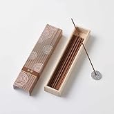 【百楽香　Hyakurakukou Incense-Sticks】 Coffee 5.31in Contains 40 Sticks and an Incense Holder, Meditation, Zen, Yoga,Japanese Quality