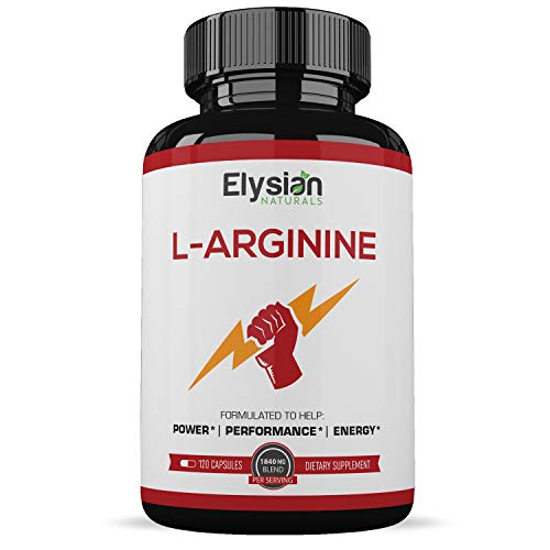 Extra Strength L Arginine - Nitric Oxide Supplement - Premium Muscle Building - Vascularity & Energy - Essential Amino Acids to Train Harder & Longer - 120 Capsules