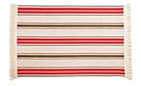 Ikea Flatwoven Area Kitchen Rug Stripes Cotton Red Green Gold Throw Mat