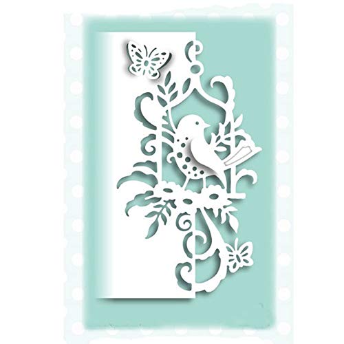 Ireav 3D Bluebird Stencil Metal Cutting Die Craft Greeting Card Invitation Letter Making Decor Mold Scrapbooking Album Book Decoration Embossing Stencil (16 x 8.7 cm) - Thumbnail 2