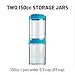 BlenderBottle GoStak Twist n' Lock Storage Jars, 150cc 2-Pak, Red