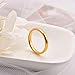 King Will Glory 4mm Gold Plated High Polished Comfort Fit Domed Tungsten Carbide Ring Wedding Band