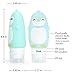 Travel Bottles Set Silicone 3oz Squeezable Water Bottle, TSA Approved, BPA Free for Shampoo, Conditioner, Lotion, Toiletries, Cosmetic- 4 Pack