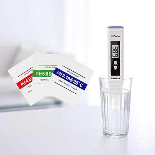 Digital PH Meter, PH Meter 0.01 PH High Accuracy Water Quality Tester with 0-14 PH Measurement Range for Household Drinking, Pool and Aquarium Water PH Tester Design with ATC (Blue)