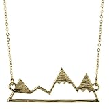 Lux Accessories Top Of The Mountain Snowboard Ski Winter Pendant Necklace