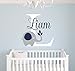 Custom Elephant Name Wall Decal - Elephant Room Decor - Nursery Wall Decals - Elephant Vinyl Sticker for Boys Decalzone Inc