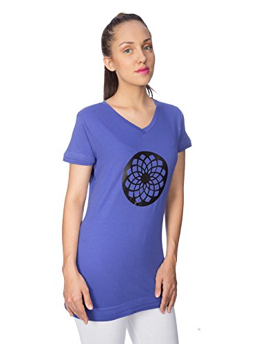 goldstroms womens v-neck neck long printed tee