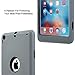 E LV Hybrid Armor Protection Defender Case Cover for iPad Mini / iPad Mini 2 / iPad Mini 3 with 1 Stylus and 1 Cleaning Cloth - [GREY/BLACK]