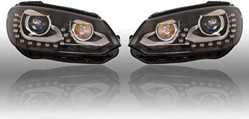 Kufatec H4-3 Bi Xenon Headlight Set Led Daytime Running and Electronic Damper Control