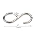 Flammi 20-Pack Mini S Shaped Hooks Hanging Hooks Chrome Plated for Jewelry Key Ring Dustpan Brush (2-Inch Long)