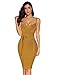 meilun Womens Rayon Belt Detail Bandage Bodycon Party Dress