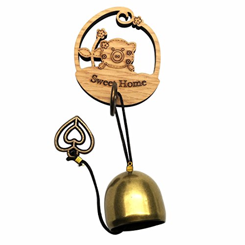 GARASANI Zinc, steel Bell - Door Bell, Doorbell for Decoration, Front Door, Interior, Exterior Decor, Gold (Pig)