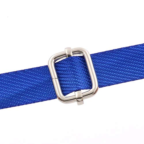 BIKICOCO Metal Slide Adjuster Tri Glide with Movable Center Bar Non Welded 1.5 x 1.2 cm Inside Dimensions Silver Pack of 50