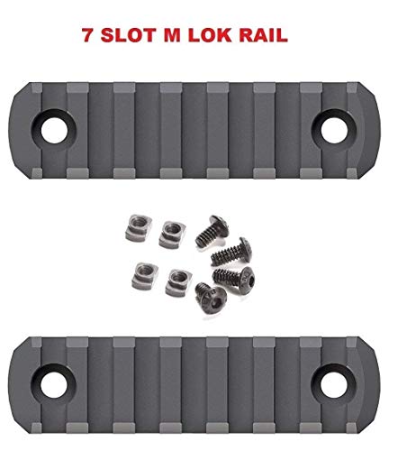 360 Tactical 7 Slots M-LOK Rail Section for M Lok Handguard Seven Slots Rail Set of 2 Pieces