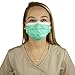 Face Mask with Earloops – 100 Pack – Disposable – Hypoallergenic – Protect Yourself from Dust, and Pollen – Ideal for Medical, Surgical, Catering and Construction Workers – Blue and Green Masks