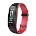 Mgaolo Fitness Tracker Smart Watch Activity Tracker Sports Band Bracelet Waterproof Bluetooth Wristband with Heart Rate Monitor Pedometer Sleep Monitor Calorie Step Counter Blood Pressure(Red)