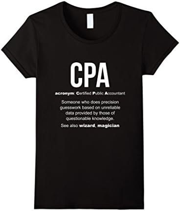 Women's CPA meaning Certified Public Accountant Gifts T-Shirt XL Black