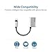 Adapter for iPhone 10/X,iPhone 8/8 Plus/7/7+ Headphones Adapter,Wofalodata Lightning Headphone Audio Charge Lightning Splitter Compatible for iOS 10.3(Silver)