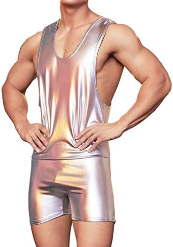 Fxbar Men's Sexy Underwear All-in-one Bodysuit Comfort Conjoined Sexy Underpant