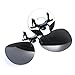 Costyle Silver Mirror Polarized Clip-on Flip up Plastic Sunglasses for Myopia Glasses Outdoor Driving Fishing