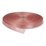 Topenca Supplies ½-Inch Wide 50-Yards Long Double Face Solid Satin Ribbon Roll, Vintage Pink