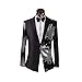 Cloudstyle Men's 2-Piece Suit Casual 1 Button Slim Fit Prom Suit Stylish Sequin