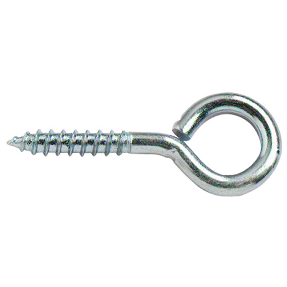 Merriway® BH01679 (10 Pcs) 45 mm (1.3/4 Inch) BZP Steel Screw-In Eye Bolts - Pack of 10 Pieces