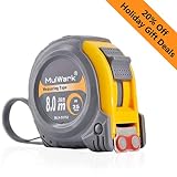 MulWark 26ft Measuring Tape Measure by Imperial Inch Metric Scale with Both-side Metal Blade,Magnetic Tip Hook and Shock Absorbent Case-for Construction,Contractor,Carpenter,Architect,Woodworking